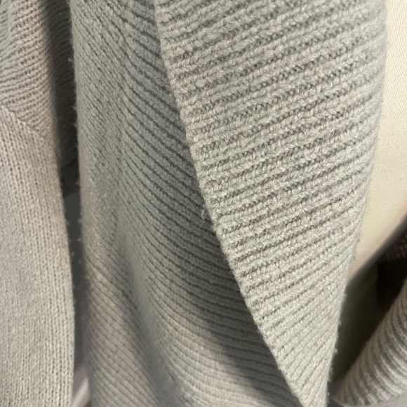 Vince Gray Chunky Wool/Silk/Cashmere Blend Open Cardigan Sz L - Picture 3 of 6